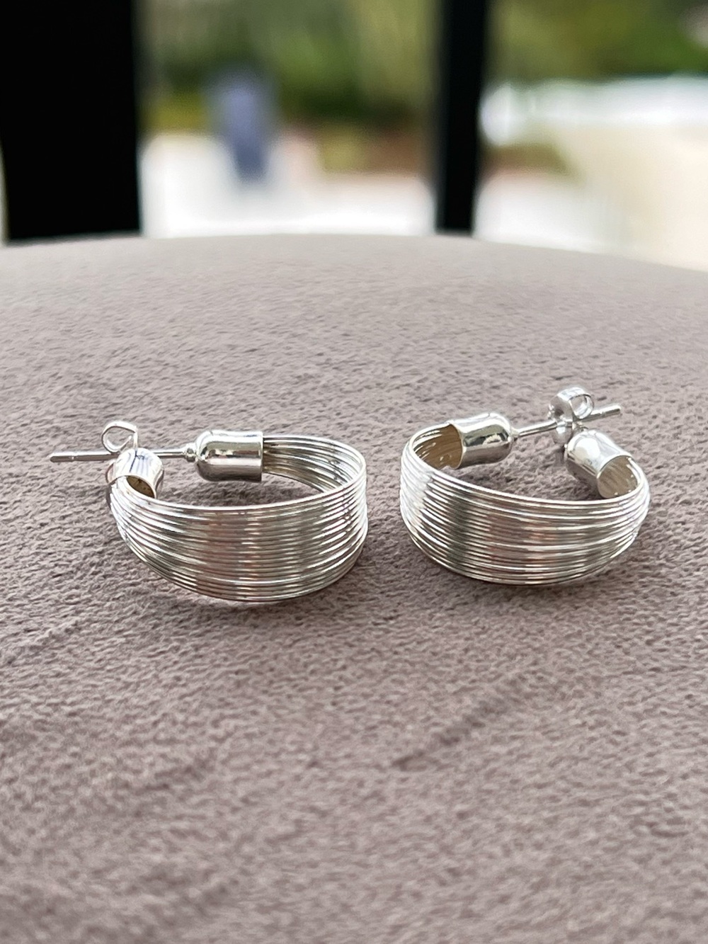 Sterling Silver Multi Wire Hoop Earrings